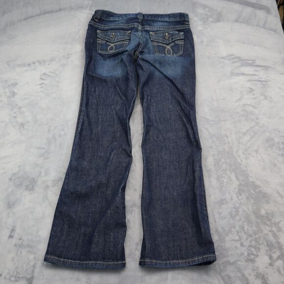 Calvin Klein Jeans Womens 6 Blue Denim Flat Front Pockets Lean Boot Pants - Picture 11 of 16